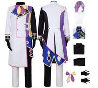 ZHAOSJ Rui Kamishiro Stage coloré Cosplay Cospie Wig Costumes tenues pour le personnage de jeu Men Mizuki Akiyama Blue Jacket Uniforme Adult Full Full Halloween Carnival Fancy Dishot Up Suit