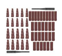 ZHaotn Jeu de rouleaux de ponçage abrasifs en forme de cylindre conique de 38/48mm, avec mèches de meuleuse à tige de 1/4 de pouce, for le travail du métal et du bois, 62 pièces