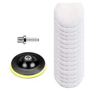 ZHaotn Lot de 1 à 22 tampons de polissage en feutre de laine M14 de 7,6 à 18 cm, for roues, voiture, verre, carrelage, acier inoxydable, réparation des rayures