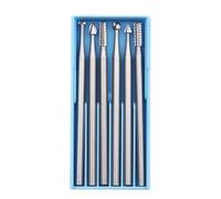 ZHaotn Lot de 6 fraises à sculpter en acier tungstène, manche de 2,35 mm, noyau de noyer, outil de bijouterie, bois 1,4/2,3 mm