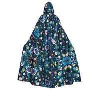 ZHAOUR Cape à capuche unisexe adulte Halloween - Moonlight Garden Full Print Cosplay Costume Cape - Peignoir confortable et durable