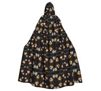ZHAOUR Cape à capuche unisexe pour adulte - Happy New Year Full Print Cosplay Costume Cape - Confortable et durable