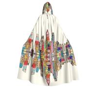 ZHAOUR Cape à capuche unisexe pour adulte - Motif dessin animé Austin Texas - Cosplay - Confortable et durable