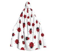ZHAOUR Cape à capuche unisexe pour adulte - Sept étoiles Coccinelle Imprimé complet Cosplay Cape - Confortable et durable