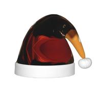 ZHAOUR Chapeau de Noël imprimé chat noir pour enfants - Chapeau de Père Noël festif, couvre-chef de vacances pour Noël, fêtes du Nouvel An