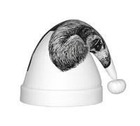 ZHAOUR Chapeau de Noël imprimé paresseux pour enfants - Chapeau de Père Noël festif, couvre-chef de vacances pour Noël, fêtes du Nouvel An