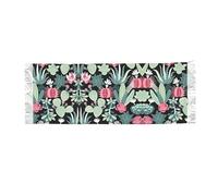 ZHAOUR Écharpe à franges en cachemire imprimé fleur rose et libellule bleue - Châle pashmina pour femme, écharpe tendance pour l'automne et l'hiver voyage, A7ee6b7db5860ad7fb56e2b36a60a39 (1), taille