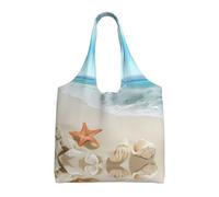 ZHAOUR Grand sac fourre-tout réutilisable en toile avec motif tête de mort et os croisés pour déménagement, shopping, voyage et utilisation quotidienne, Étoile de mer, Taille unique