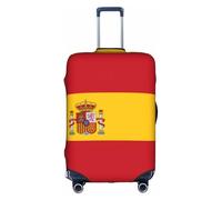 ZHAOUR Housse de protection pour valise, élastique, motif drapeau espagnol, accessoires de voyage pour voyage d'affaires, blanc, S