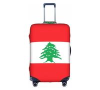 ZHAOUR Housse de Protection Valise - Drapeau du Liban Elastique Imprimé Bagages Accessoires Voyage, blanc, XL