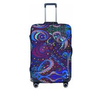 ZHAOUR Housse de Protection Valise - Elastique Bleu Octopus Imprimé Bagages Accessoires Voyage Voyage pour Voyage D'affaires, blanc, M