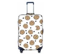 ZHAOUR Housse de Protection Valise - Élastique Cookies Aliments Pépites de Chocolat Biscuits Imprimer Bagages Accessoires Voyage Voyage pour Voyage D'affaires, blanc, L