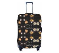 ZHAOUR Housse de Protection Valise - Élastique Happy New Year Imprimer Bagages Accessoires de Voyage pour Voyage D'affaires, blanc, S