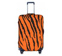 ZHAOUR Housse de Protection Valise - Élastique Orange Tigre Léopard Imprimé Bagages Accessoires Voyage, blanc, L