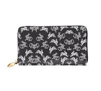 ZHAOUR Portefeuille en cuir imprimé biscuits et pépites de chocolat - Longue pochette pour femme, portefeuille fin et léger à deux volets, porte-cartes, Lapin, One Size