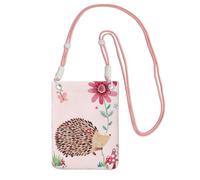 ZHAOUR Sac à bandoulière universel noir pour téléphone - Porte-monnaie léger avec imprimé hérisson, parfait pour le shopping et les activités de plein air, rose, Taille unique