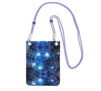ZHAOUR Sac à bandoulière universel noir pour téléphone - Porte-monnaie léger avec intelligence artificielle, imprimé cerveau, parfait pour le shopping et les activités de plein air, violet, Taille