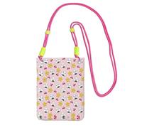 ZHAOUR Sac à bandoulière universel noir pour téléphone - Sac à main léger avec imprimé boules de riz, parfait pour le shopping et les activités de plein air, Fuchsia, Taille unique