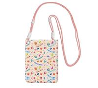 ZHAOUR Sac à bandoulière universel noir pour téléphone - Sac à main léger avec imprimé « Happy Birthday to You », parfait pour le shopping et les activités de plein air, rose, Taille unique
