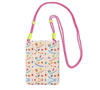 ZHAOUR Sac à bandoulière universel noir pour téléphone - Sac à main léger avec imprimé « Happy Birthday to You », parfait pour le shopping et les activités de plein air, Fuchsia, Taille unique