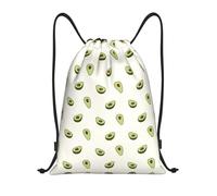 ZHAOUR Sac de gym avec cordon de serrage - Joli sac à dos imprimé avocat pour yoga, danse, voyage, et plus encore - Bretelles réglables, Noir , M