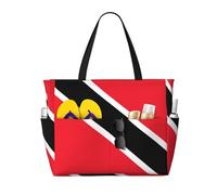ZHAOUR Sac de voyage de plage imprimé drapeau du Venezuela de grande capacité, léger, parfait pour les vacances, le camping et une utilisation quotidienne, Drapeau de Trinité-et-Tobago, Taille unique