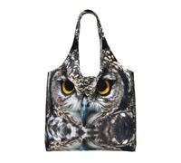 ZHAOUR Sacs fourre-tout en toile avec impression artistique de baseball - Grands sacs d'épicerie réutilisables, sac fourre-tout pour déménagement, shopping, voyage et utilisation quotidienne, Chouette