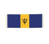 ZHAOUR Steampunk Horloge Imprimée Cachemire Frange Foulard - Châle Pashmina pour Femme, Fashion Wrap pour Automne Hiver Voyage, Drapeau de la Barbade, Taille unique