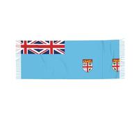 ZHAOUR Steampunk Horloge Imprimée Cachemire Frange Foulard - Châle Pashmina pour Femme, Fashion Wrap pour Automne Hiver Voyage, Drapeau Fidji, Taille unique