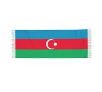 ZHAOUR Steampunk Horloge Imprimée Cachemire Frange Foulard - Châle Pashmina pour Femme, Fashion Wrap pour Automne Hiver Voyage, Drapeau de l'Azerbaïdjan, taille unique