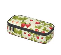 ZHAOUR Trousse à crayons avec motif Beach Stone Full-Print - Organiseur multifonction - Tissu Oxford durable - Plusieurs compartiments, Jolie fraise (1), Taille unique, Cartable