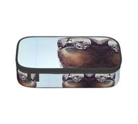 ZHAOUR Trousse à crayons avec motif drapeau suisse - Organiseur multifonction - Tissu Oxford durable - Plusieurs compartiments, Paresseux avec lunettes de soleil., Taille unique, Cartable