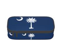 ZHAOUR Trousse à crayons avec motif drapeau suisse - Organiseur multifonction - Tissu Oxford durable - Plusieurs compartiments, Drapeau de la Caroline du Sud, Taille unique, Cartable