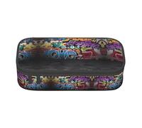 ZHAOUR Trousse à crayons avec motif Kiwi Oiseau mignon imprimé complet - Organiseur multifonction - Tissu Oxford durable - Plusieurs compartiments, Graffiti Hip Hop, Taille unique, Cartable