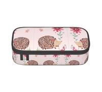 ZHAOUR Trousse à crayons avec motif Merry Christmas Full Print - Organiseur multifonction - Tissu Oxford durable - Plusieurs compartiments, Joli hérisson, Taille unique, Cartable