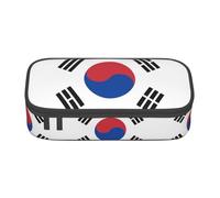 ZHAOUR Trousse avec drapeau de la République tchèque - Motif imprimé complet - Organiseur multifonction - Tissu Oxford durable - Plusieurs compartiments, Drapeau de la République de Corée, Taille