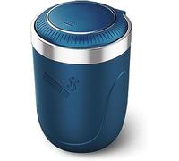 ZHAOWLI Cendrier De Voiture pour Fiat Aegea/Ducato/Fiorino, Portable Cendrier Voiture sans fumée Amovible Cendrier avec Lumière Nettoyage Facile,B-Blue