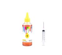 ZHAOXCAIN 100 ML kit d'encre Universal Dye Compatible avec Divers modèles d'imprimante à Jet d'encre, y Compris et Compatible avec Les Cartouches de réservoir CISS(1 Yellow)