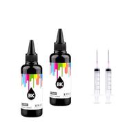 ZHAOXCAIN 100 ML kit d'encre Universal Dye Compatible avec Divers modèles d'imprimante à Jet d'encre, y Compris et Compatible avec Les Cartouches de réservoir CISS(2 Black)