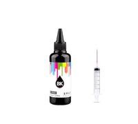 ZHAOXCAIN 100 ML kit d'encre Universal Dye Compatible avec Divers modèles d'imprimante à Jet d'encre, y Compris et Compatible avec Les Cartouches de réservoir CISS(1 Black)