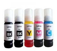 ZHAOXCAIN 502 Bouteilles de Recharge d'encre T502 compatibles avec 502 Encre Compatible avec L6160 L6161 L6170 ET-4760 ET-4750 ET-3850 ET-2850 ET-2760 ET-3760(5PCS)