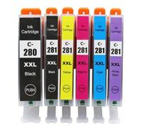 ZHAOXCAIN Cartouche à Encre PGI280 CLI281 Compatible Compatible avec TR7520 TR8520 TS6120 TS8120 TS9120 Imprimantes à Jet d'encre(6 Color)