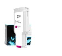 ZHAOXCAIN Cartouche d'encre 300ML Compatible Compatible avec DesignJet T850 T950, Compatible avec l'encre entièrement pigmentée 738 738XL 498N8A 676M6A 676M7A 676M8A(M 300ml (Pigment))