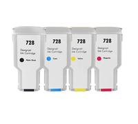 ZHAOXCAIN Cartouche d'encre Compatible Compatible avec imprimante DesignJet T830 T730 F9J67A F9J66A F9J65A, Fournitures Compatible avec numéro de pièce 728(300ml One Set)