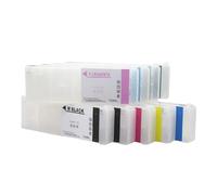 ZHAOXCAIN Cartouche d'encre de Remplissage Vide Compatible T8061-9 T806A/B/D Compatible avec imprimante P6080 P8080 P7080 P9080 700ML(Cyan)