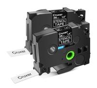 ZHAOXCAIN Compatible avec Le Pochoir Non adhésif Ribbon Mobile Ste-141 151 161 Métal de Gravure électrolytique Compatible avec PT-D600 Maker(2PK 36mm Ste-161)