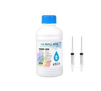 ZHAOXCAIN Encre Pigment 250 ML Compatible avec PFI-206 6 Couleur Compatible avec 6400SE 6400 6400SE Refill Imprimer Refill(C)