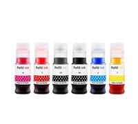 ZHAOXCAIN GI-13 GI-83 Incre de Colorant Compatible 70 ML Bouteille Compatible avec G610 G510 G620 G540 G640 G550 G650 G670 G570(1SET- C M Y BK R GY)