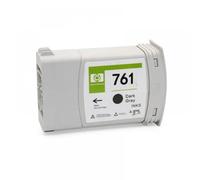 ZHAOXCAIN La Cartouche d'encre de Remplacement Compatible Compatible avec HP761 remplie d'encre Pigment Compatible avec Design Jet T7100 T7200 imprimante Six Couleurs(Dark Gray-400ML)