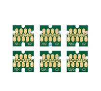 ZHAOXCAIN Puce de Cartouche d'encre Compatible T725 T7251 T725A, Compatible avec imprimantes F2000 F2100 SC-F2000 SC-F2100 T7252 T7253 T7254(1PC - M (Magente))